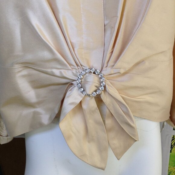 Talbots Light Tan Satin Blouse - Picture 5 of 9